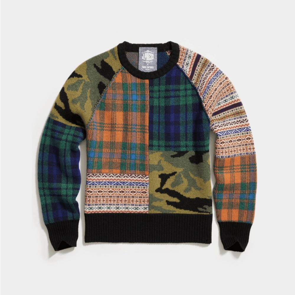 Todd Snyder x J Press Patchwork Crewneck Sweater